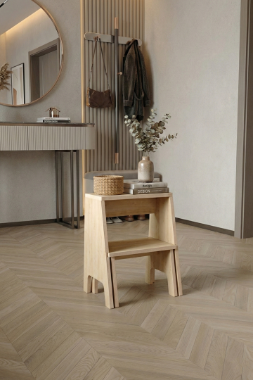 Yetiş İki Basamaklı MDF Tabure Merdiven Safir Meşe