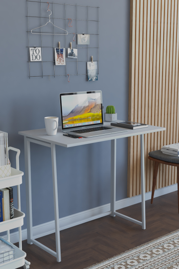 Yüceer Home Workpro Beyaz Tabla Beyaz Ayak Çalışma Masası 