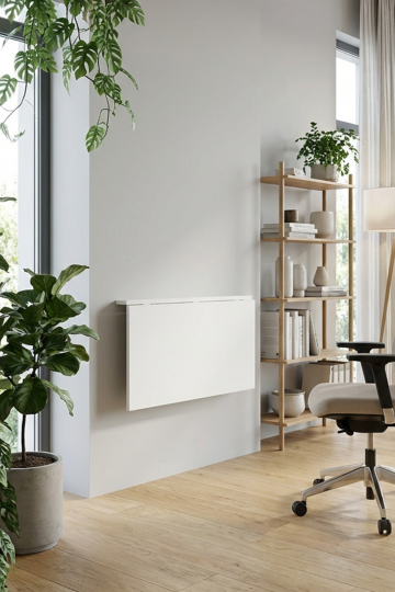 Duvara Monte Katlanabilir Pratik Çalışma Masası Bilgisayar Masası Çizim Masası Beyaz