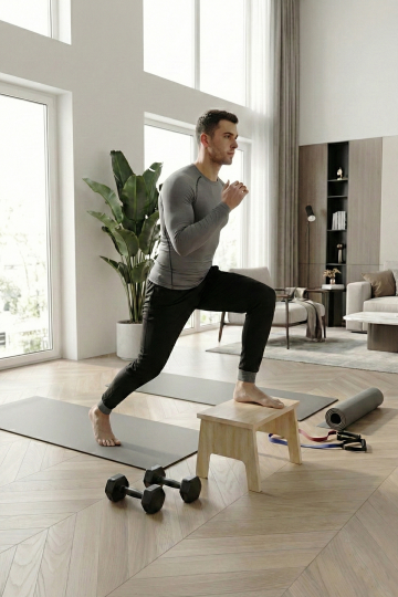 Yetiş İki Basamaklı MDF Tabure Merdiven Safir Meşe