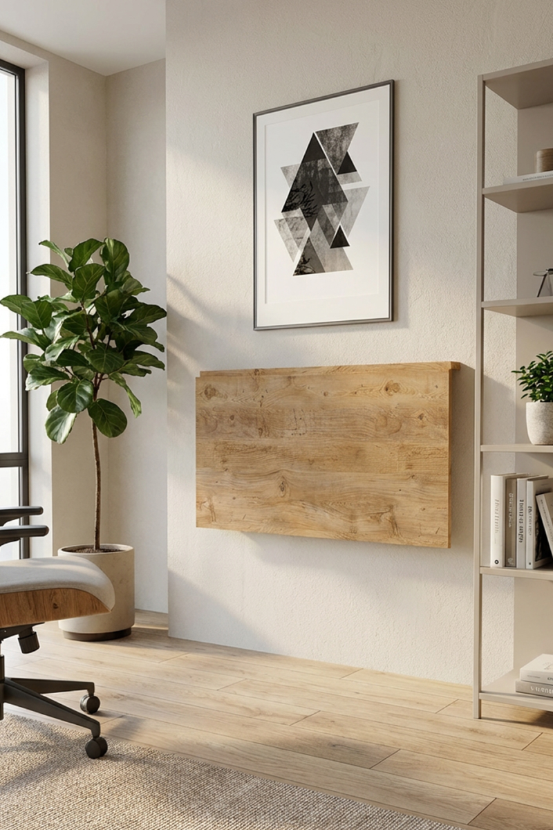 Duvara Monte Katlanabilir Pratik Çalışma Masası Bilgisayar Masası Çizim Masası