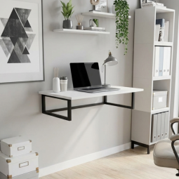 Duvara Monte Katlanabilir Pratik Çalışma Masası Bilgisayar Masası Çizim Masası Beyaz